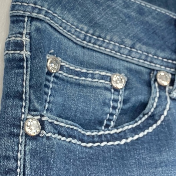 D’MODE CLASSIX Rhinestone Bling Low Rise Bootcut Jeans - Size 2 - Picture 8 of 12